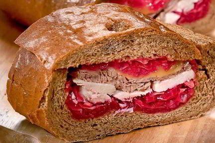 Закрытые бутерброды с красной капустой