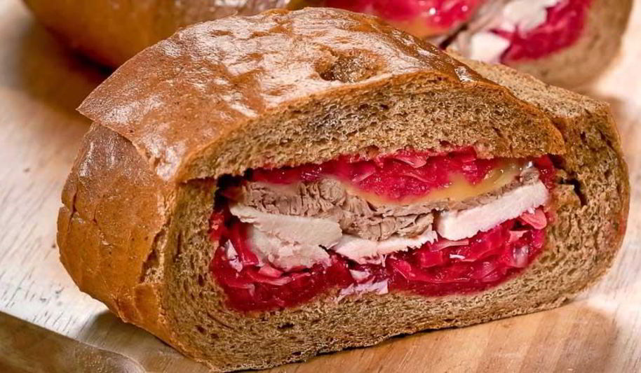 Рецепт закрытых бутербродов с красной капустой