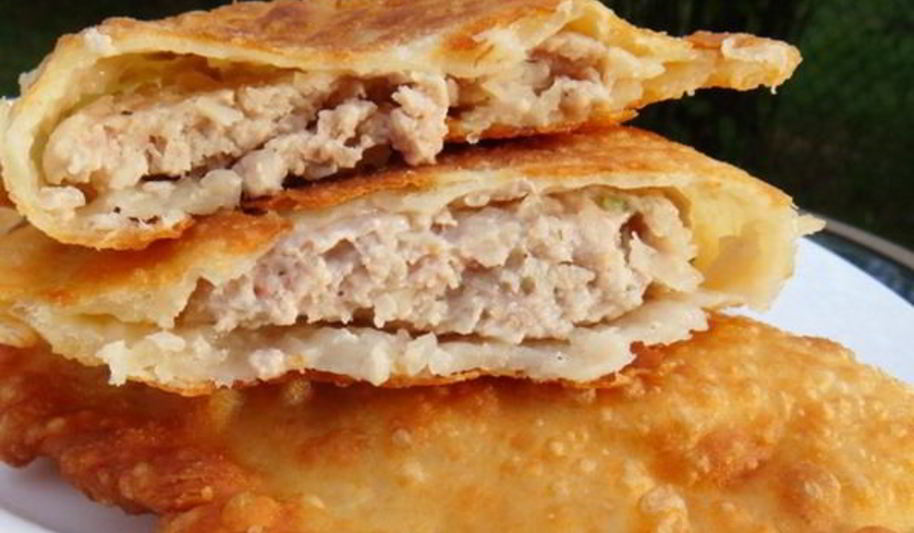Рецепт чебуреков на кефире с мясным фаршем