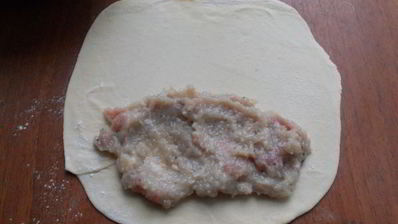 хрустящие чебуреки со смешанным фаршем