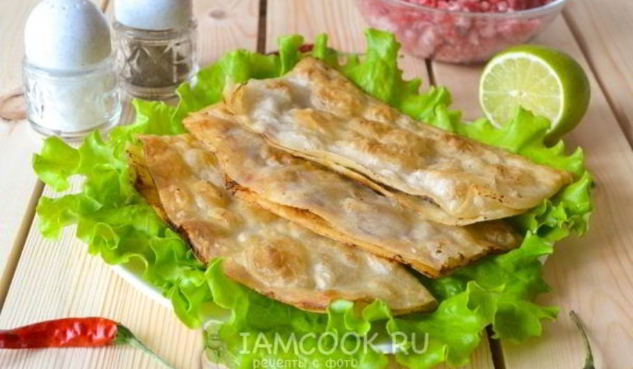 Рецепт ленивых чебуреков из лаваша