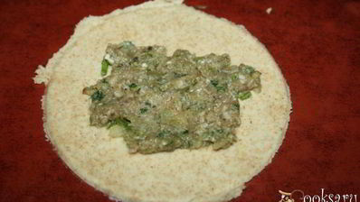 цельнозерновые чебуреки с начинкой из говядины и шампиньонов