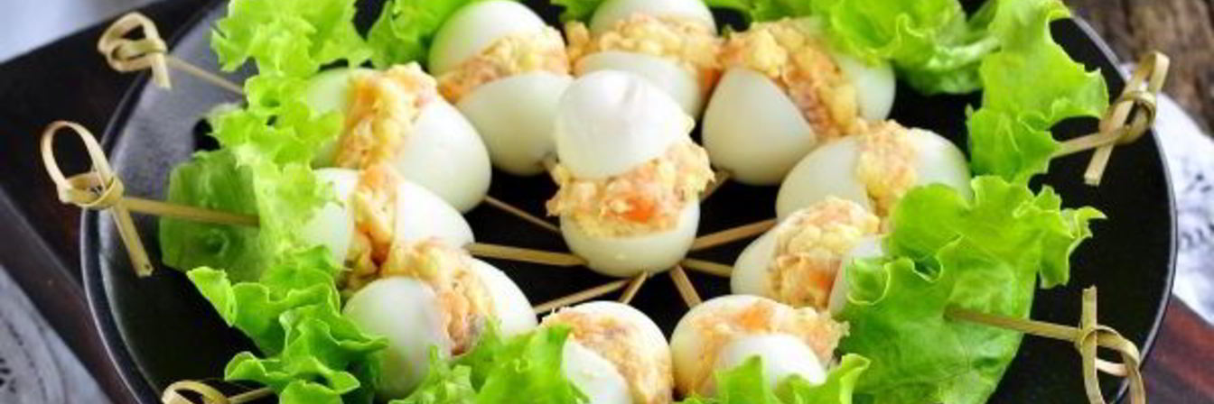 Фаршированные перепелиные яйца