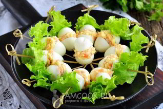 Фаршированные перепелиные яйца