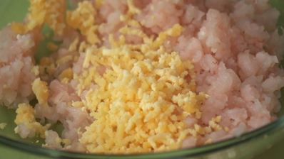 фаршированные яйца ассорти и овощное пюре