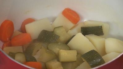 фаршированные яйца ассорти и овощное пюре