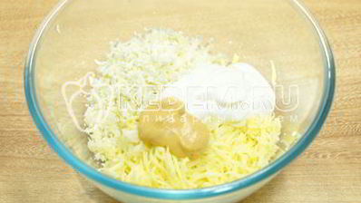 фаршированные яйца дед мороз