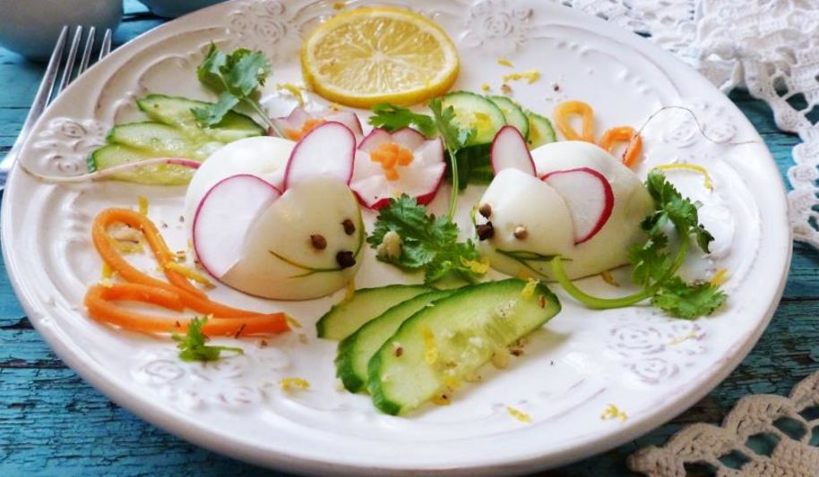 Рецепт фаршированных яиц мышки