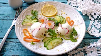 фаршированные яйца мышки