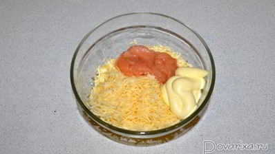 фаршированные яйца с икрой трески, минтая