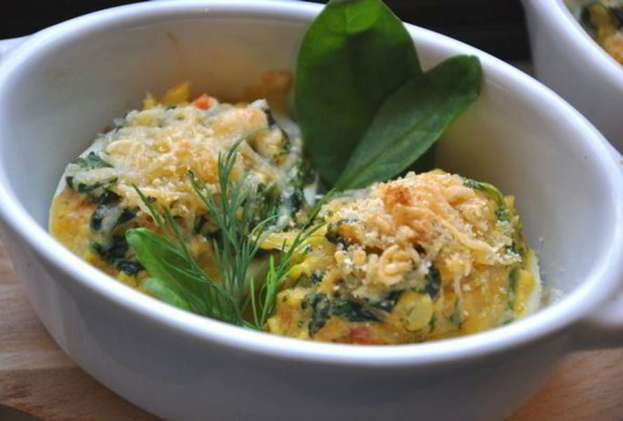 Фаршированные яйца с начинкой из шпината