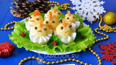 фаршированные яйца цыплята