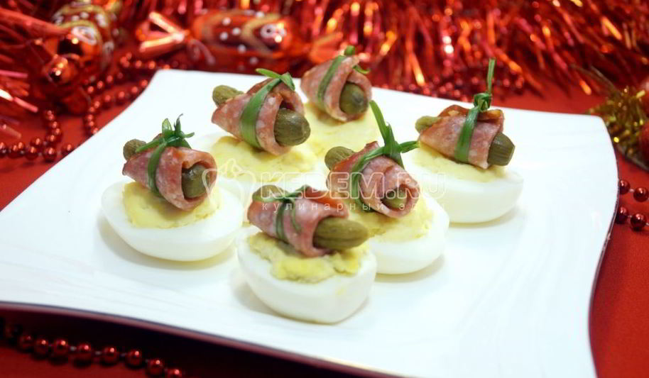 Рецепт фаршированных яиц зимняя закуска