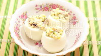 яйца фаршированные гнездышки