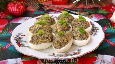 яйца фаршированные грибами