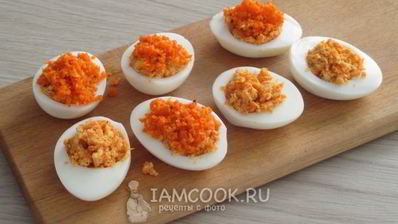яйца, фаршированные морковью