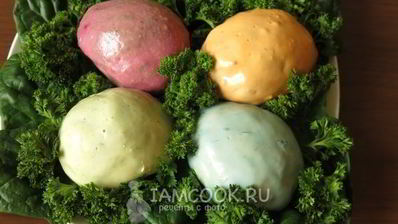 яйца фаршированные в цветном желе