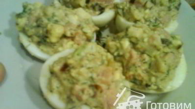 яйца фаршированные ветчиной