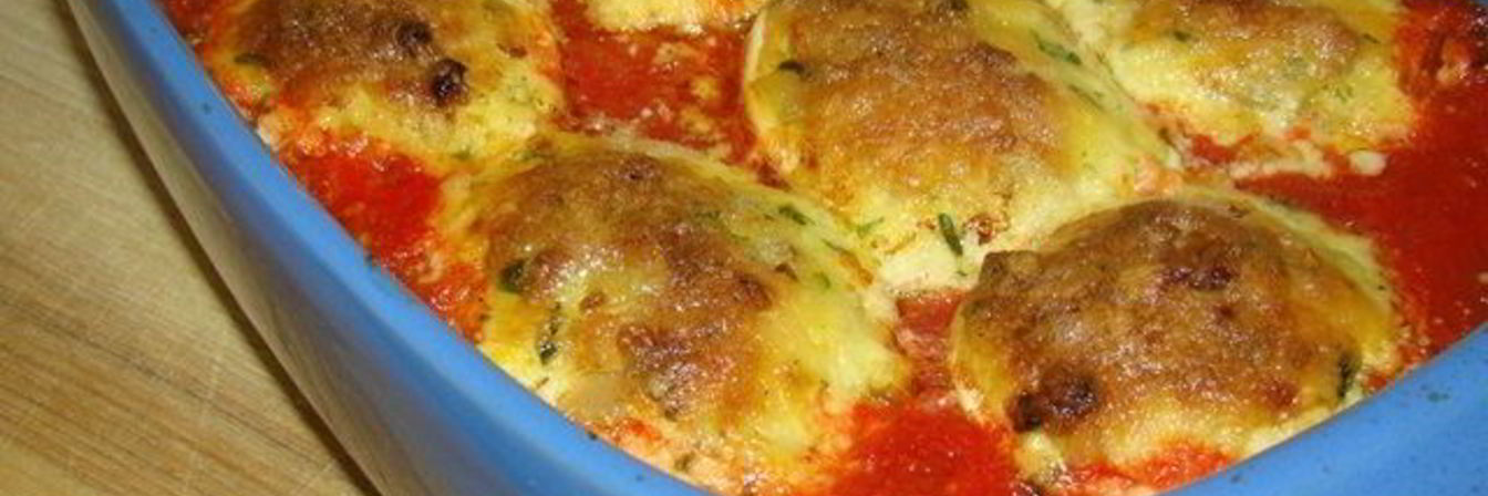 Запеченные фаршированные яйца