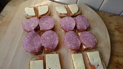 горячие мини-гренки