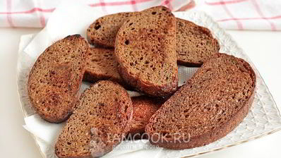 гренки из черного хлеба с сыром и яйцом