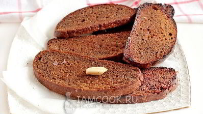 гренки из черного хлеба с сыром и яйцом