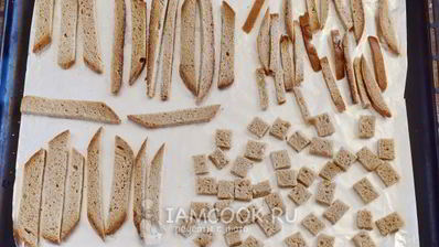 гренки из черного хлеба в духовке