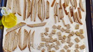 гренки из черного хлеба в духовке