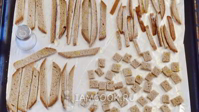 гренки из черного хлеба в духовке