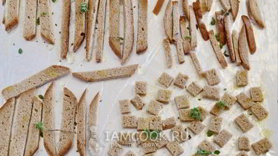 гренки из черного хлеба в духовке