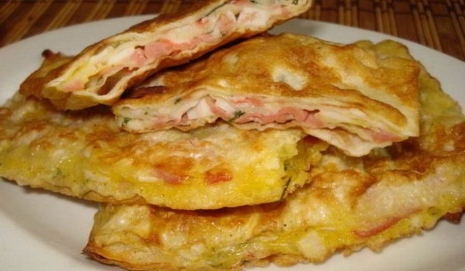 Рецепт гренков из тонкого лаваша с крабовыми палочками