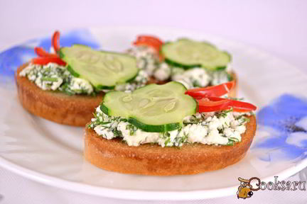 Гренки с брынзой