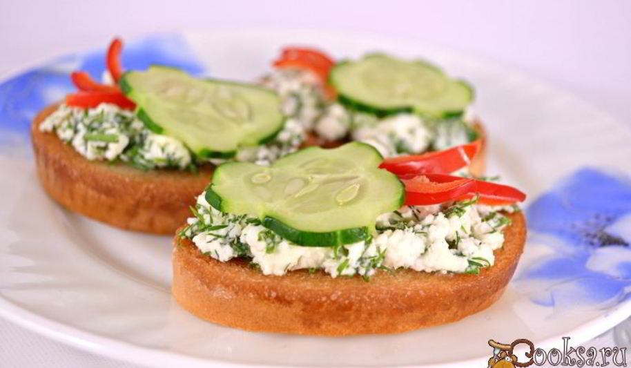 Рецепт гренков с брынзой