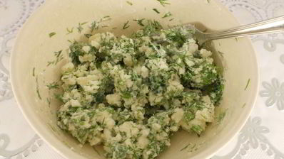 гренки с брынзой