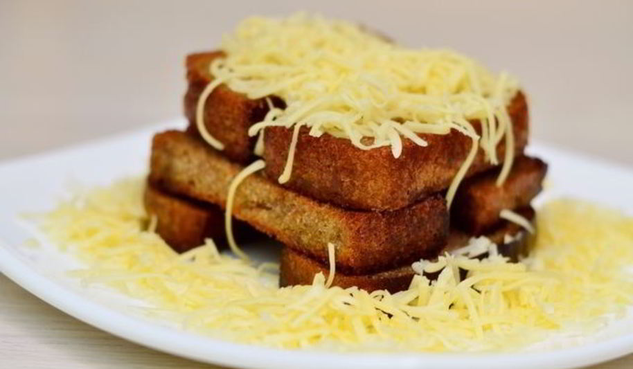 Рецепт гренков с чесноком и сыром