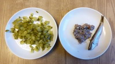 гренки с фаршем по-татарски