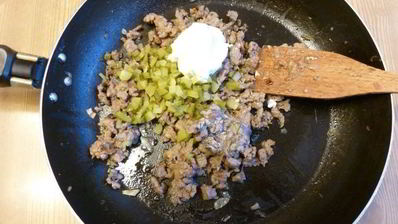 гренки с фаршем по-татарски