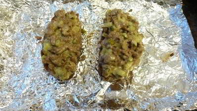 гренки с фаршем по-татарски