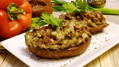 гренки с фаршем по-татарски