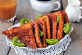 Гренки с корицей