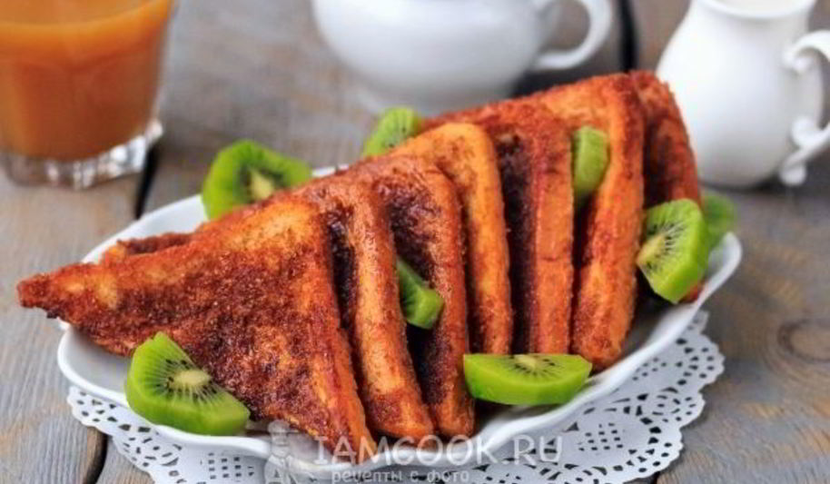 Рецепт гренков с корицей