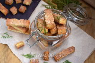 Гренки с крабово-креветочной пастой