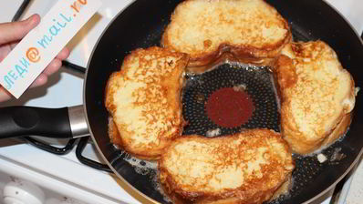 гренки с молоком и яйцом