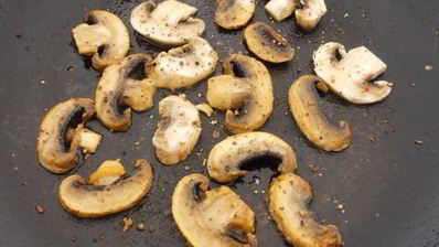 гренки с плавленным сыром и шампиньонами