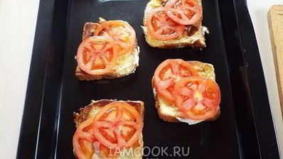 гренки с помидорами и сыром