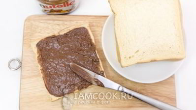 гренки с шоколадно-ореховой пастой