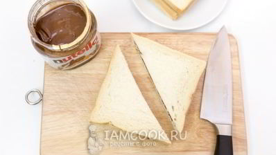 гренки с шоколадно-ореховой пастой