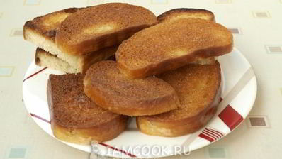 гренки с сыром и луком на сковороде