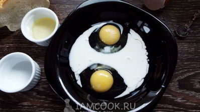 гренки с сыром и яйцом на сковороде