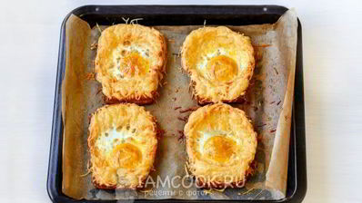 гренки с сыром и яйцом в духовке